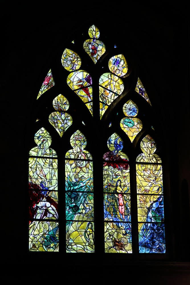 Kirchenfenster, Glasmalerei Chagall, Metz - Kathedrale